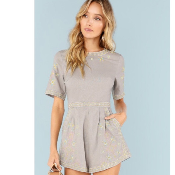 SHEIN Pants - New! Shein Geo-Print Romper